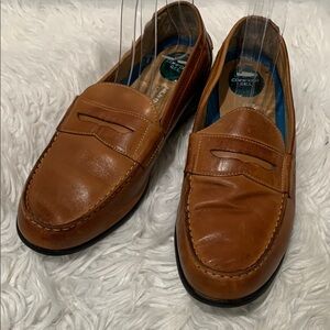 🟢3 for $20—— NUNN Bush Brown Leather Slip-On Loafers Comfort Green w Memory Foam